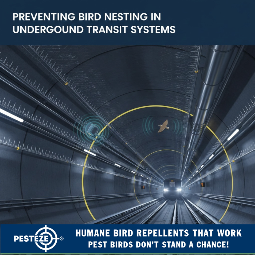 PREVENTING BIRD NESTING IN UNDERGROUND TRANSIT SYSTEMS