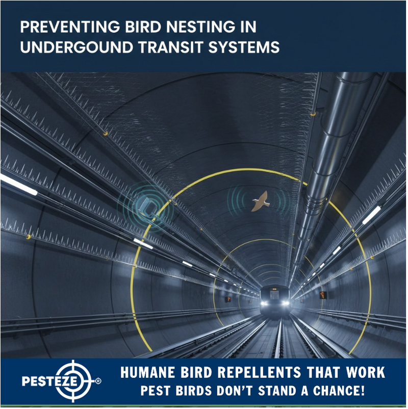 PREVENTING BIRD NESTING IN UNDERGROUND TRANSIT SYSTEMS