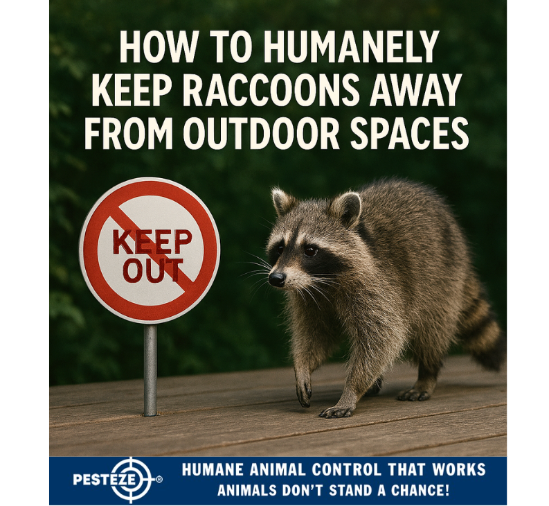HOW TO HUMANELY KEEP RACCOONS AWAY FROM OUTDOOR SPACES