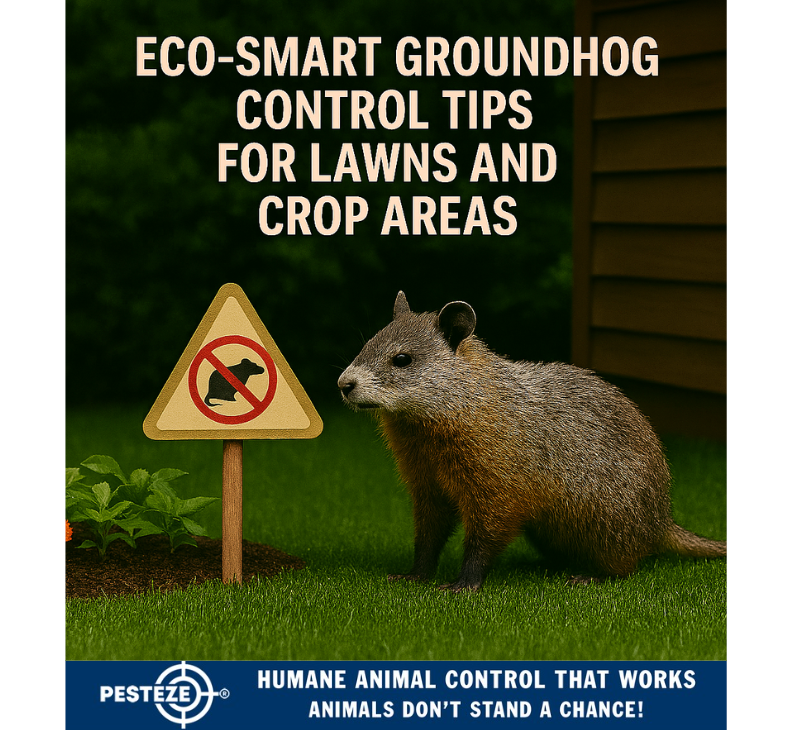 ECO-SMART GROUNDHOG CONTROL TIPS FOR LAWNS AND CROP AREAS