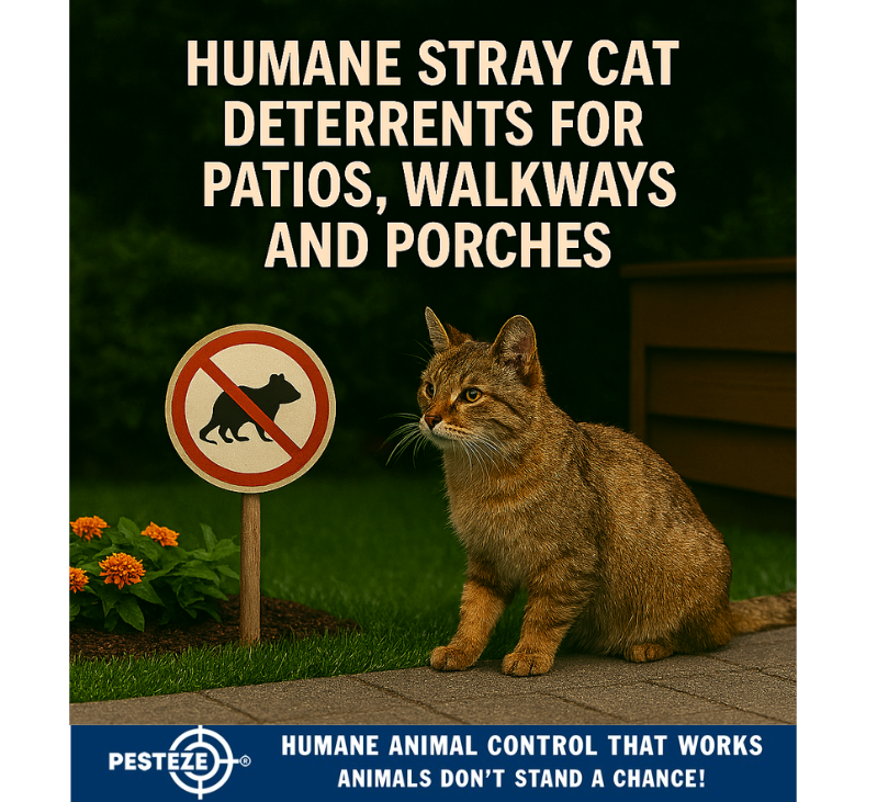 HUMANE STRAY CAT DETERRENTS FOR PATIOS, WALKWAYS, AND PORCHES