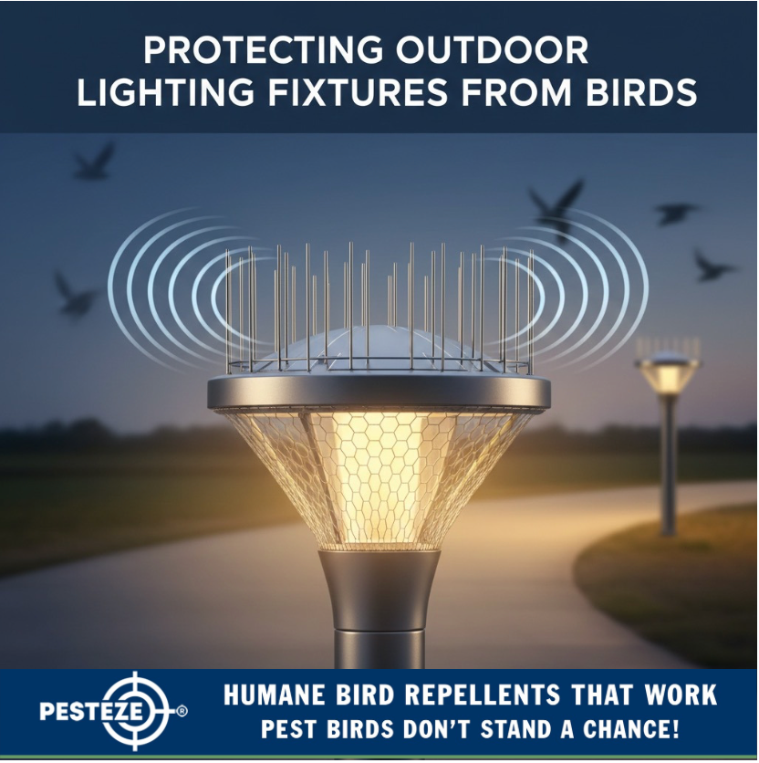 PROTECTING OUTDOOR LIGHTING FIXTURES FROM BIRDS
