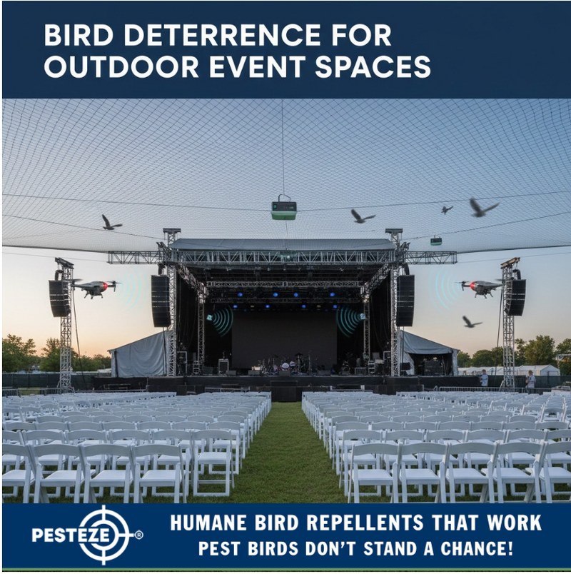 BIRD DETERRENCE FOR OUTDOOR EVENT SPACES