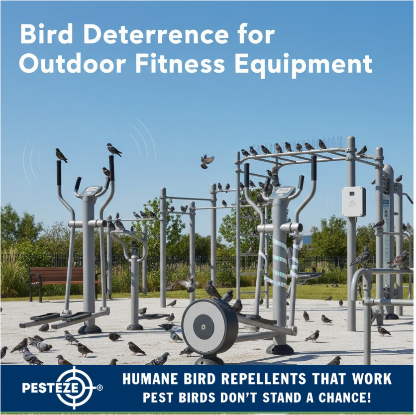 BIRD DETERRENCE FOR OUTDOOR FITNESS EQUIPMENT