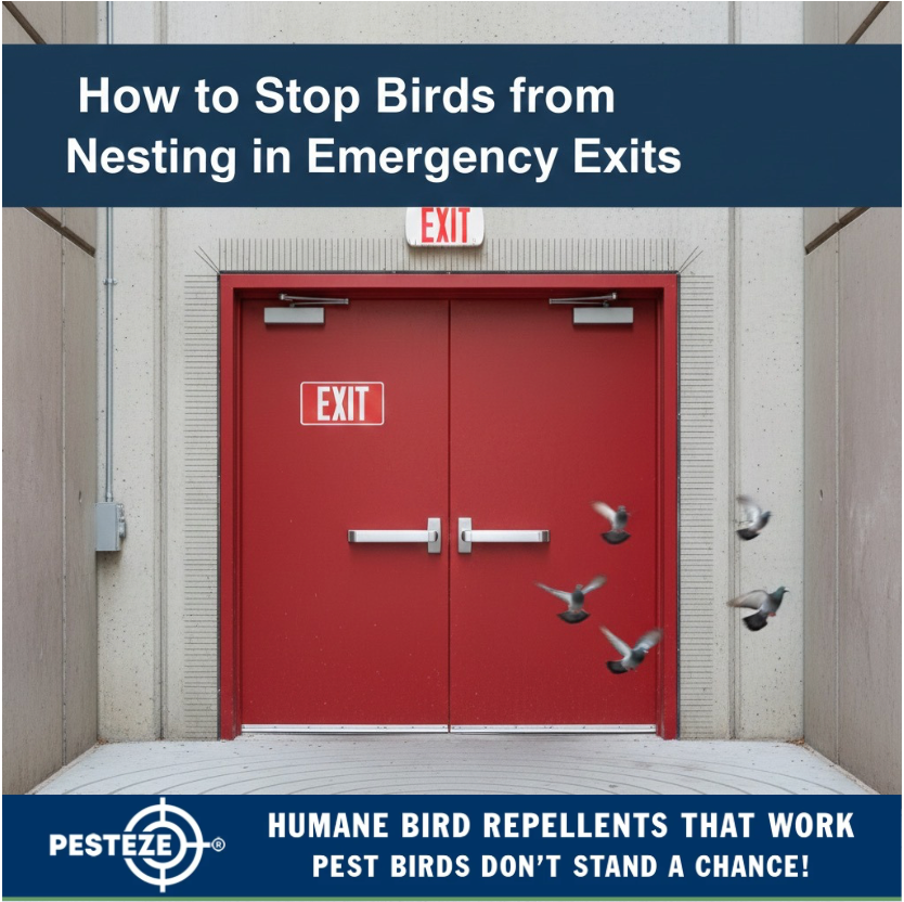 HOW TO STOP BIRDS FROM NESTING IN EMERGENCY EXITS