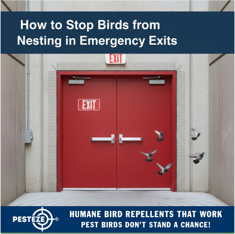HOW TO STOP BIRDS FROM NESTING IN EMERGENCY EXITS - Pesteze