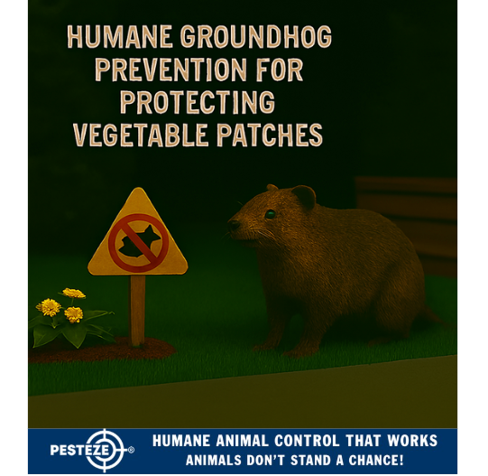 HUMANE GROUNDHOG PREVENTION FOR PROTECTING VEGETABLE PATCHES