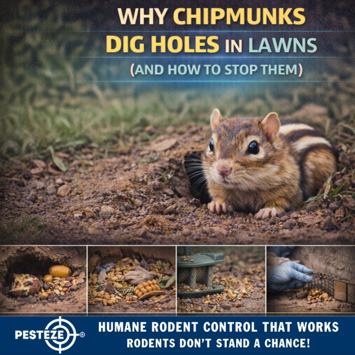 WHY CHIPMUNKS DIG HOLES IN LAWNS (AND HOW TO STOP THEM)