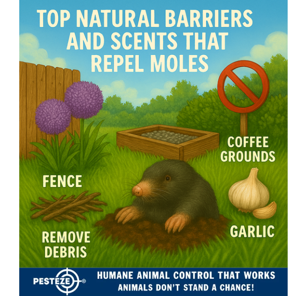 TOP NATURAL BARRIERS AND SCENTS THAT REPEL MOLES
