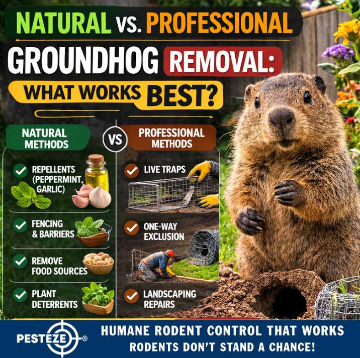 NATURAL VS. PROFESSIONAL GROUNDHOG REMOVAL: WHAT WORKS BEST?