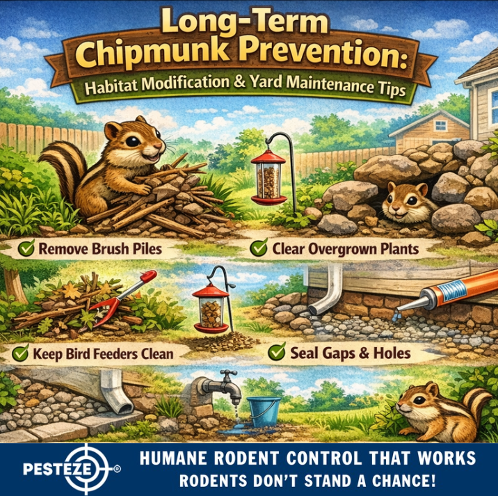 LONG-TERM CHIPMUNK PREVENTION: HABITAT MODIFICATION & YARD MAINTENANCE TIPS