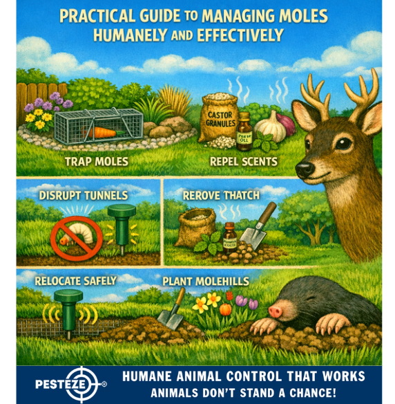 PRACTICAL GUIDE TO MANAGING MOLES HUMANELY AND EFFECTIVELY