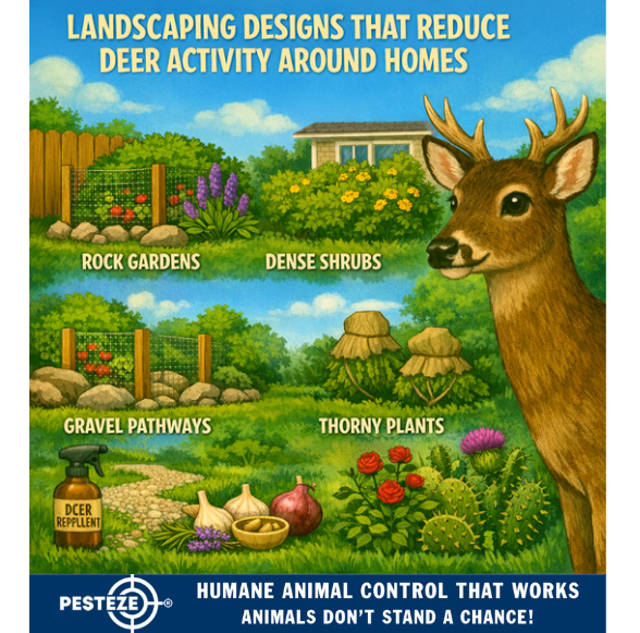 LANDSCAPING DESIGNS THAT REDUCE DEER ACTIVITY AROUND HOMES