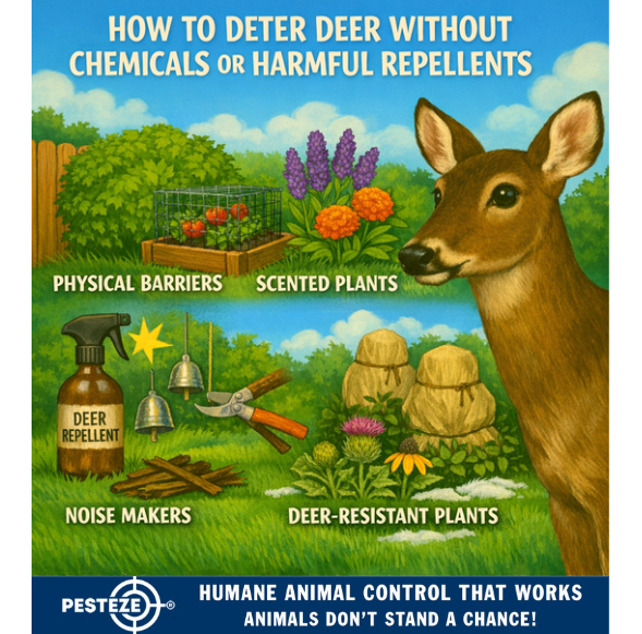 HOW TO DETER DEER WITHOUT CHEMICALS OR HARMFUL REPELLENTS