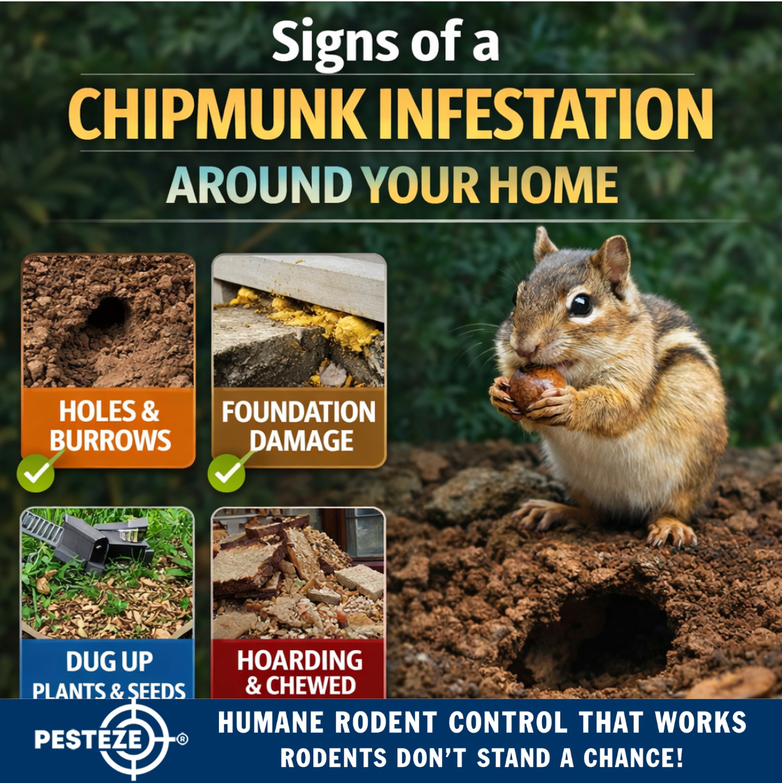 SIGNS OF A CHIPMUNK INFESTATION AROUND YOUR HOME