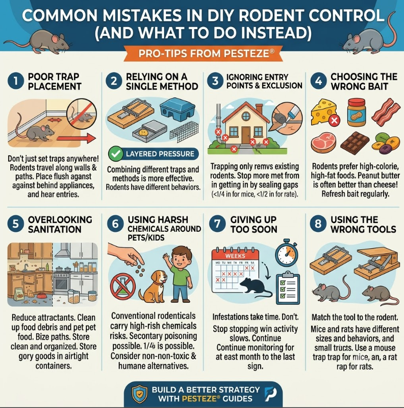 COMMON MISTAKES IN DIY RODENT CONTROL