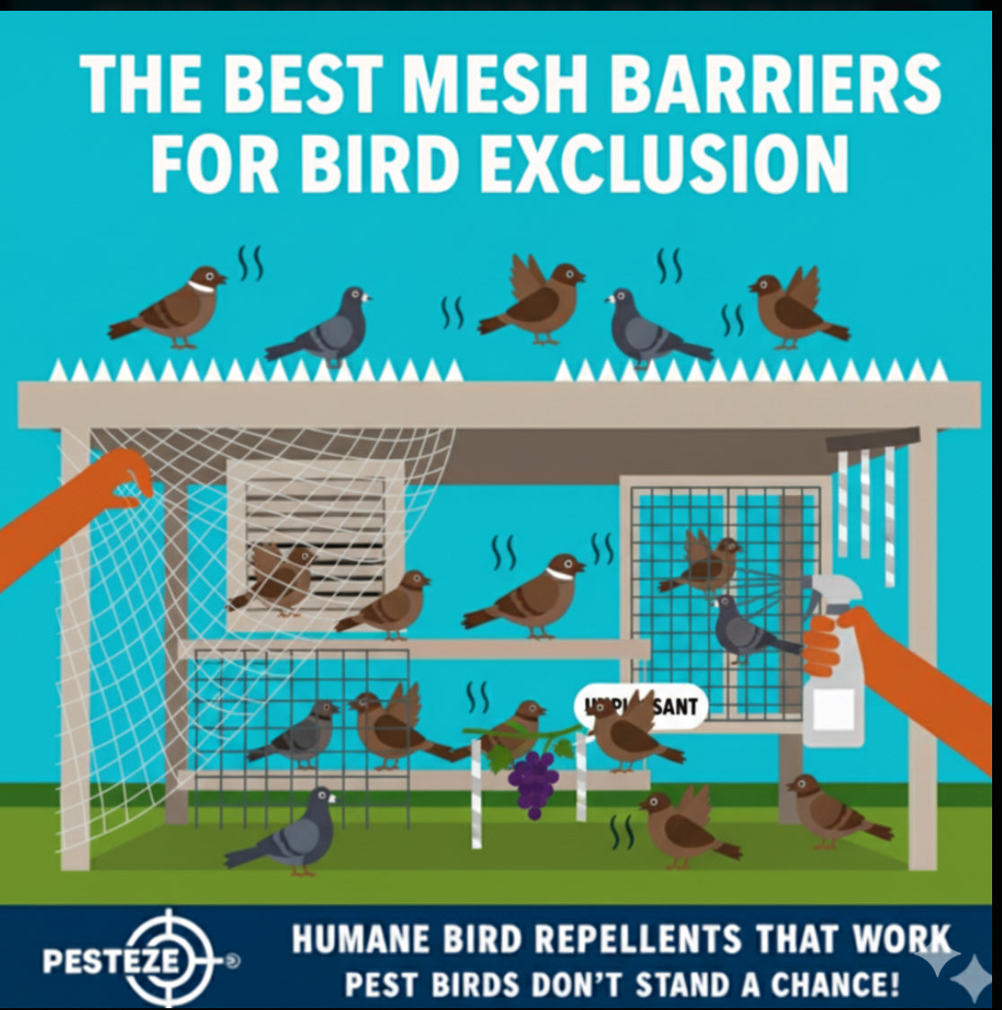 THE BEST MESH BARRIERS FOR BIRD EXCLUSION