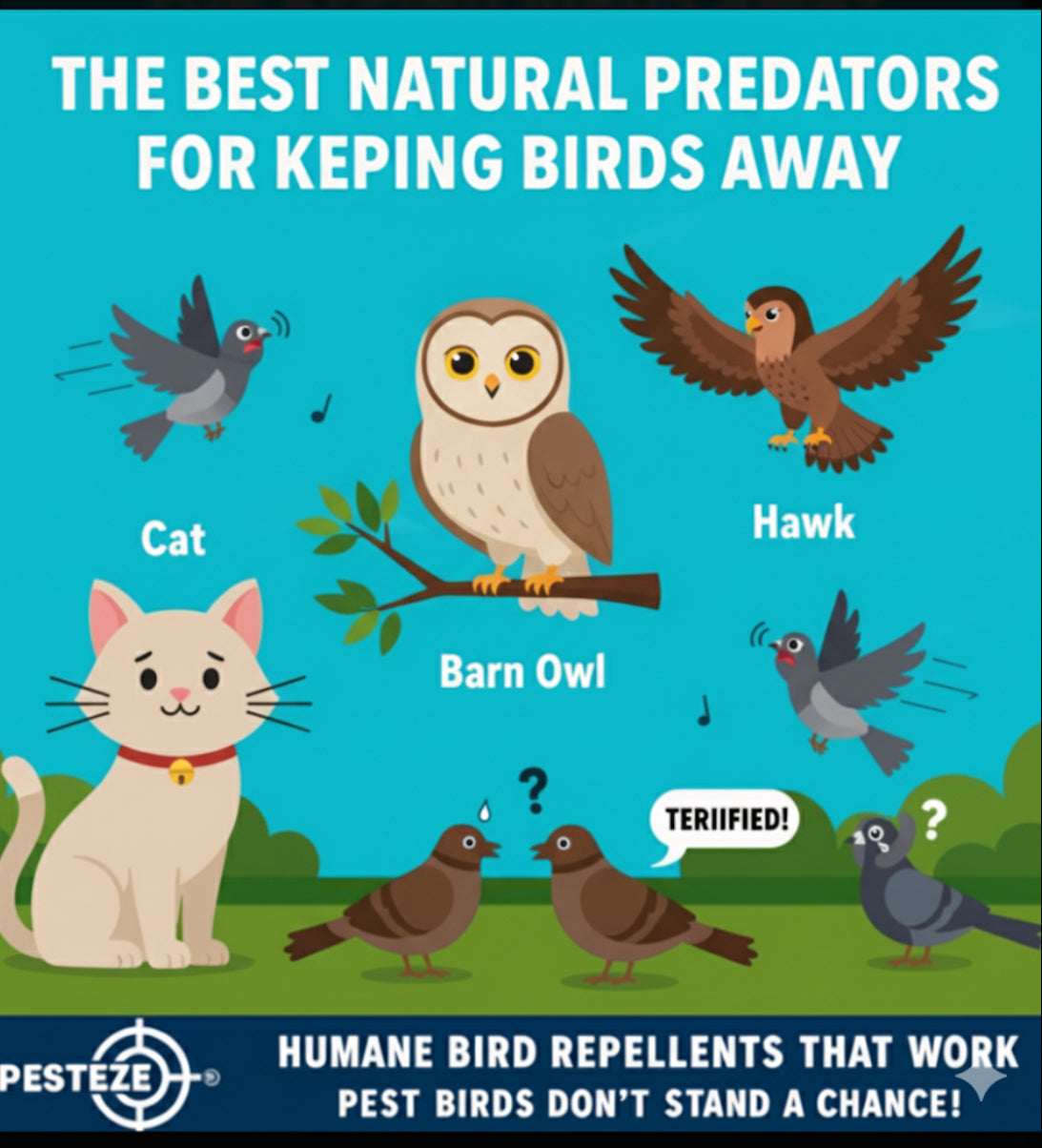 THE BEST NATURAL PREDATORS FOR KEEPING BIRDS AWAY