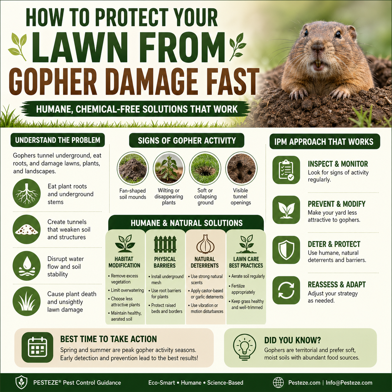 HOW TO PROTECT YOUR LAWN FROM GOPHER DAMAGE FAST