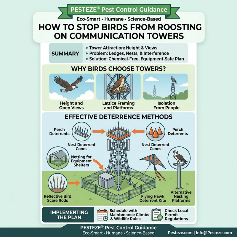 HOW TO STOP BIRDS FROM ROOSTING ON COMMUNICATION TOWERS