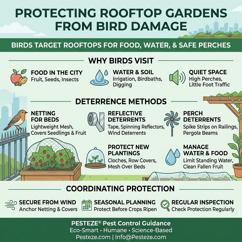 PROTECTING ROOFTOP GARDENS FROM BIRD DAMAGE