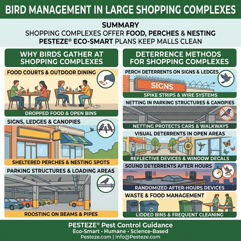 BIRD MANAGEMENT IN LARGE SHOPPING COMPLEXES