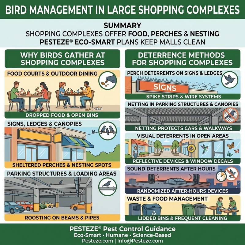 BIRD MANAGEMENT IN LARGE SHOPPING COMPLEXES