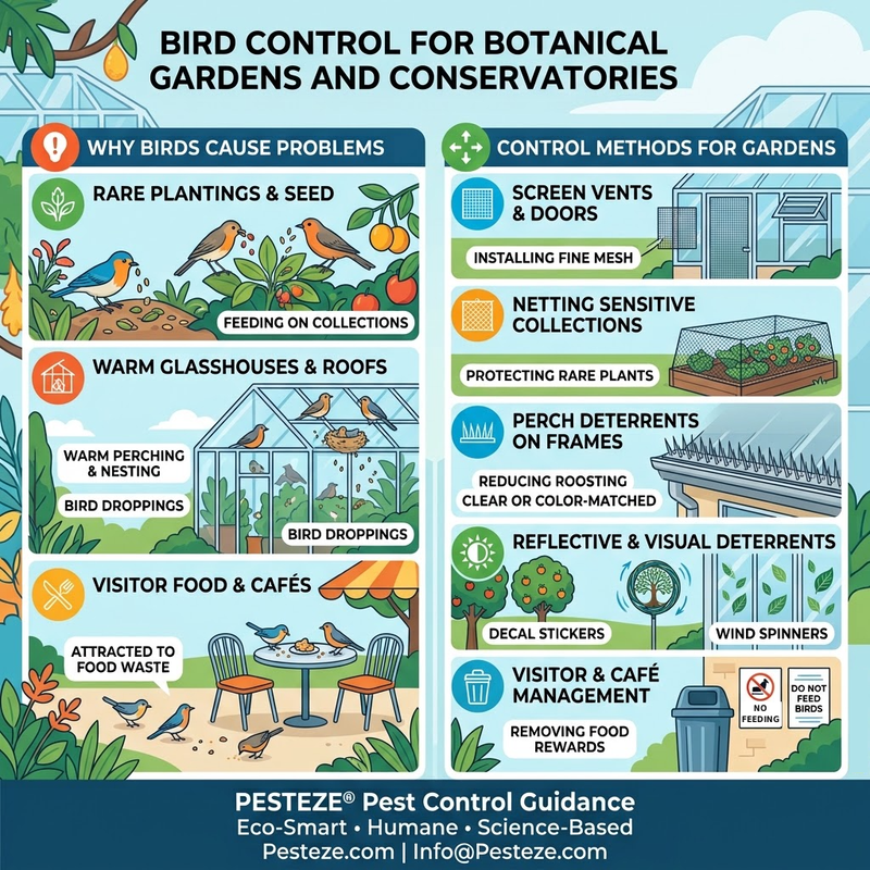 BIRD CONTROL FOR BOTANICAL GARDENS AND CONSERVATORIES