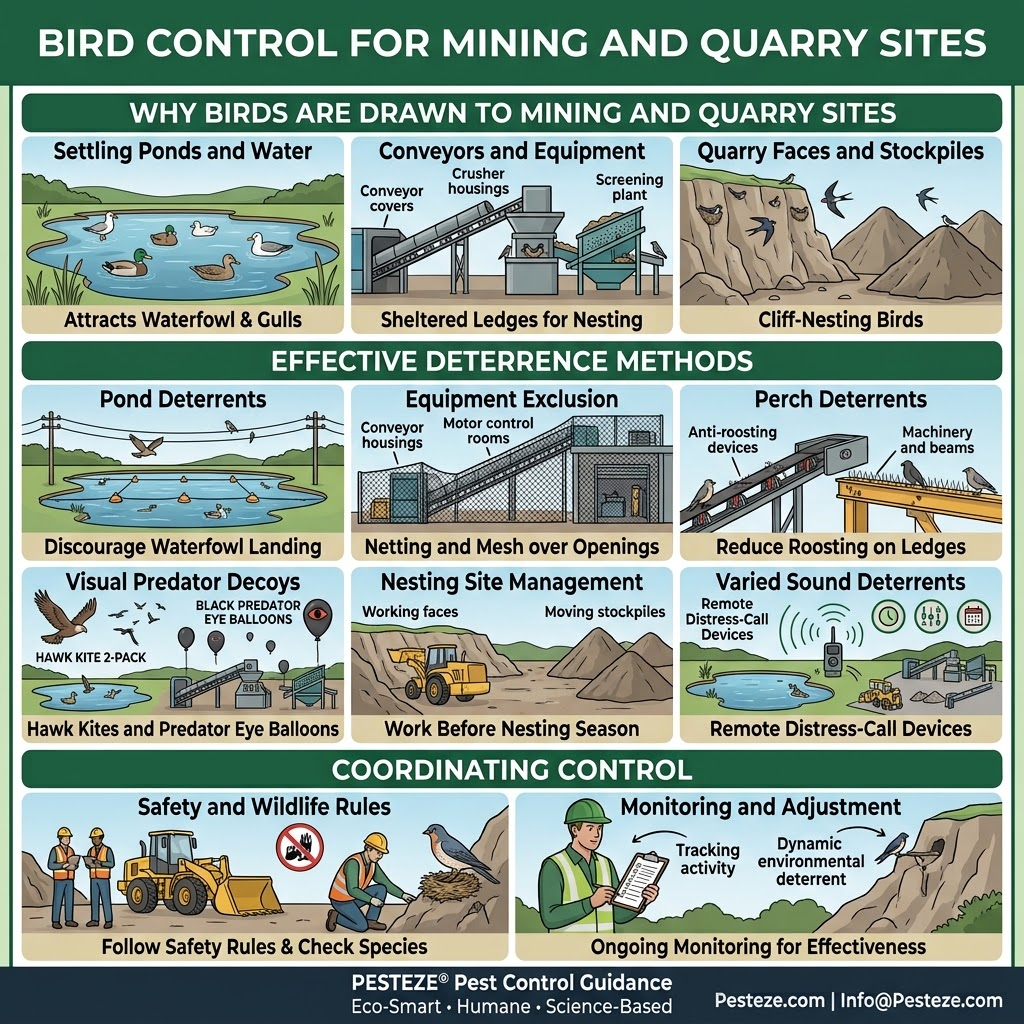 BIRD CONTROL FOR MINING AND QUARRY SITES