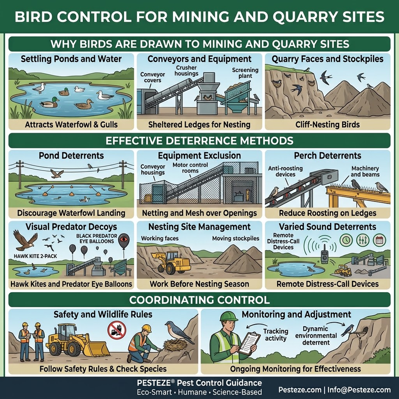 BIRD CONTROL FOR MINING AND QUARRY SITES