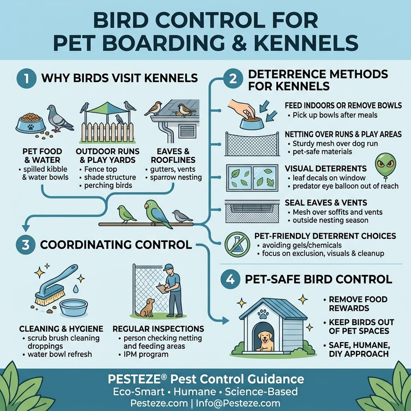 BIRD CONTROL FOR PET BOARDING AND KENNEL FACILITIES