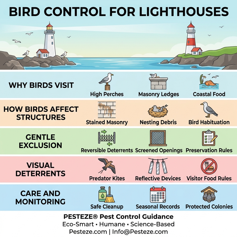 BIRD CONTROL FOR LIGHTHOUSES