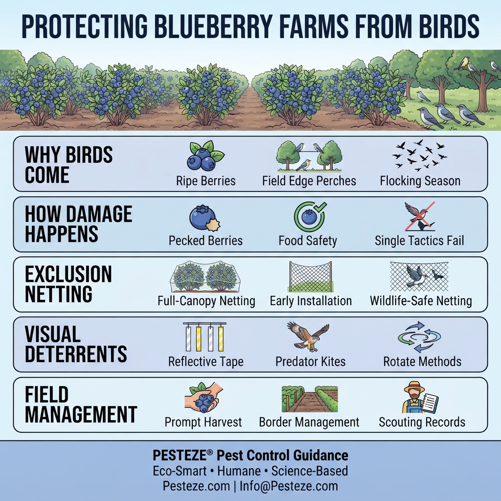 PROTECTING BLUEBERRY FARMS FROM BIRDS