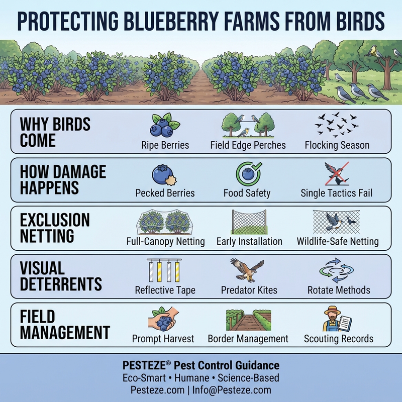 PROTECTING BLUEBERRY FARMS FROM BIRDS