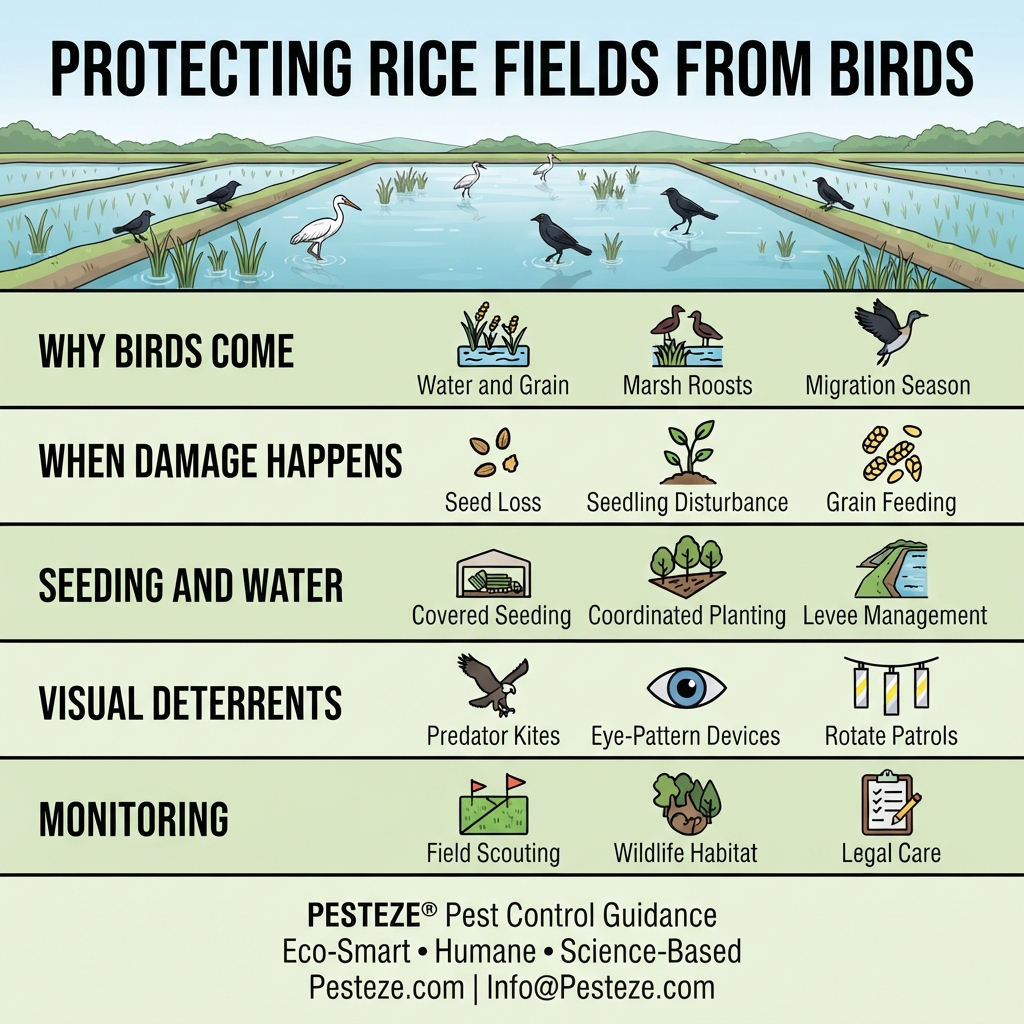 PROTECTING RICE FIELDS FROM BIRDS