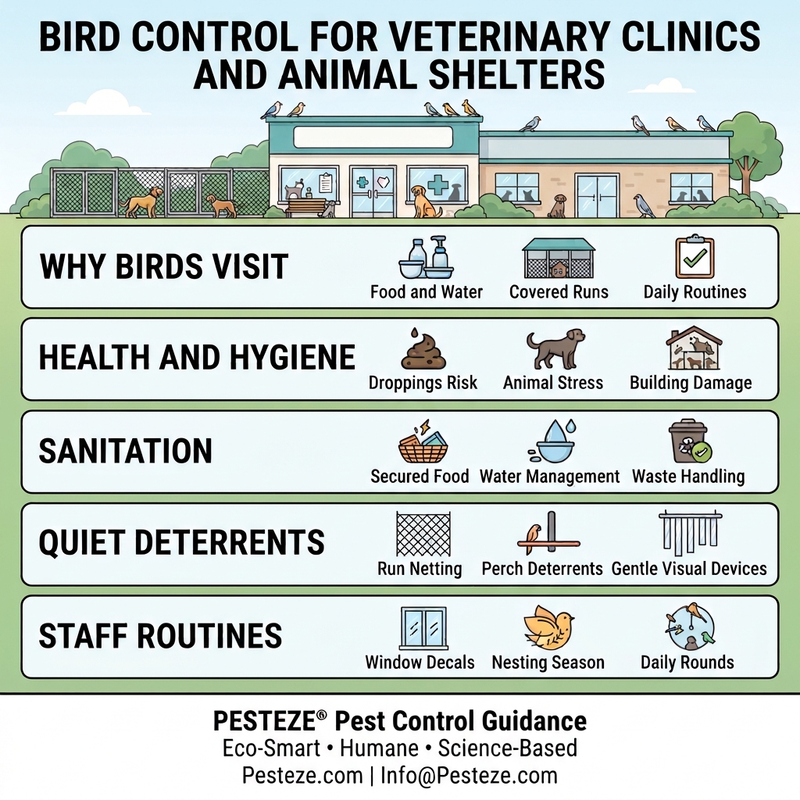 BIRD CONTROL FOR VETERINARY CLINICS AND ANIMAL SHELTERS