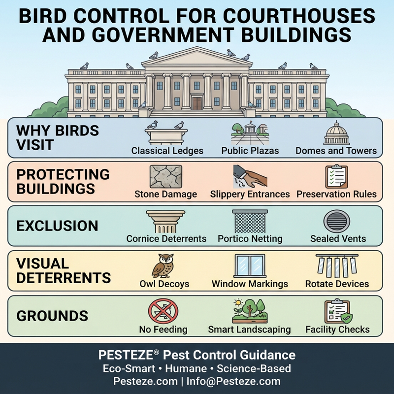 BIRD CONTROL FOR COURTHOUSES AND GOVERNMENT BUILDINGS