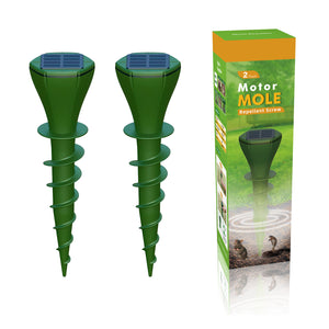 2 Pack PESTEZE® Reusable Solar Mole, Snake, Gopher, Vole, Chipmunk, Groundhog & Woodchuck Repeller. Vibration Quietly & Humanely Deters Burrowing Rodents from Destroying Yard. Waterproof & EZ Install