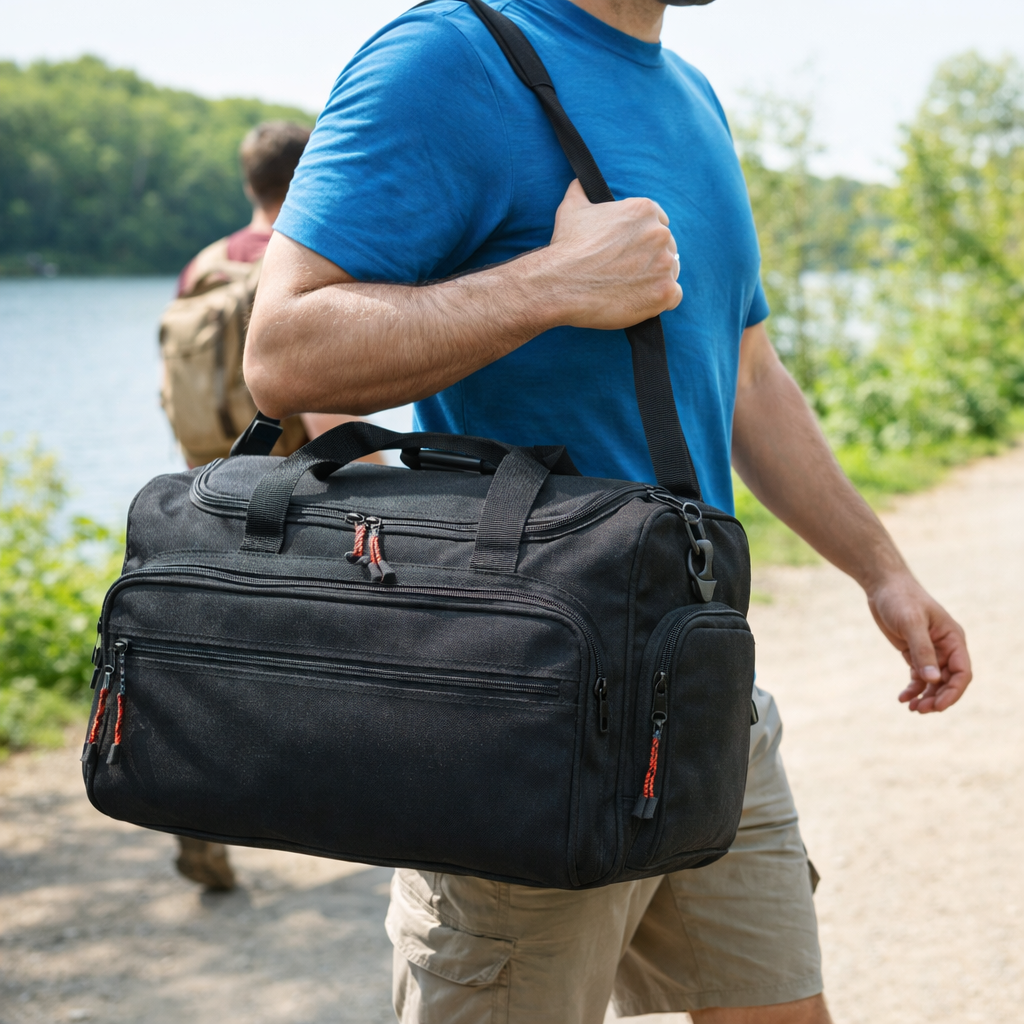 LIFTEZE USA Gym Bag for Men & Women with Shoe & Wet Compartment - Duffle Bag for Travel, Sports, Fitness & Workout