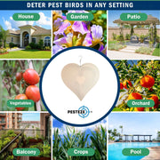 PESTEZE® USA Large Heart Stainless Steel Wind Spinner 12x14 Inch Reflective Outdoor Hanging Garden Decoration for Yard, Porch & Patio, 3D Spinning Metal Art Ornament Repels Birds & Add Sparkling Beauty