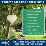 PESTEZE® USA Large Heart Stainless Steel Wind Spinner 12x14 Inch Reflective Outdoor Hanging Garden Decoration for Yard, Porch & Patio, 3D Spinning Metal Art Ornament Repels Birds & Add Sparkling Beauty