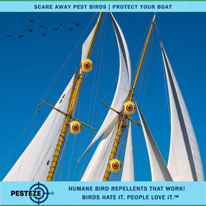 PESTEZE® Large 15" Yellow Bird Scare-Eye Balloon Decoy [1 Pack] Deters Unwanted Pest Birds like Pigeons, Gulls, Geese & Critters from Pools & Yards Without Harming Them To Protect Property