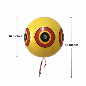 PESTEZE® Large 15" Yellow Bird Scare-Eye Balloon Decoy [1 Pack] Deters Unwanted Pest Birds like Pigeons, Gulls, Geese & Critters from Pools & Yards Without Harming Them To Protect Property