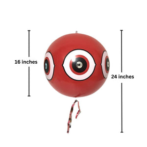 PESTEZE® Large 15" Red Bird Terror-Eye Balloon Deterrent [1 Pack] Scares Unwanted Pest Birds like Pigeons, Gulls, Geese & Critters from Pools & Yards without Harming them to Protect Property