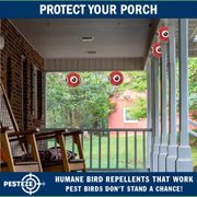 PESTEZE® USA Large 15" Red Bird Predator Balloon Decoy 1 Pack | Inflatable Bird Deterrent for Pools, Docks, Patios & Gardens; Humane Predator–Eye Balloon Keeps Away Pigeons, Woodpeckers, Ducks & Geese