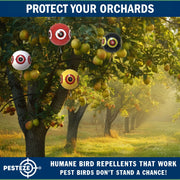 PESTEZE® USA Large 15" Black & White Bird Predator-Eye Balloon Repellents [2 Pack Multi-Color] Deters Unwanted Pest Birds like Ducks Pigeons, Gulls, Geese & Critters from Pools & Yards Without Harming them to Protect Property