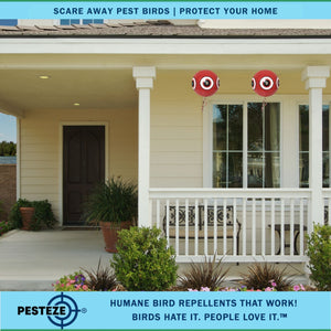 PESTEZE® Large 15" Red Bird Terror-Eye Balloon Deterrent [1 Pack] Scares Unwanted Pest Birds like Pigeons, Gulls, Geese & Critters from Pools & Yards without Harming them to Protect Property