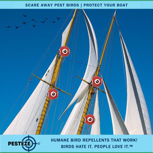 PESTEZE® Large 15" Red Bird Terror-Eye Balloon Deterrent [1 Pack] Scares Unwanted Pest Birds like Pigeons, Gulls, Geese & Critters from Pools & Yards without Harming them to Protect Property