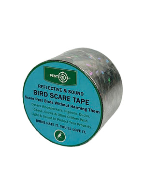 PESTEZE® Dual Sided Holographic Reflective & Sound Bird Scare Tape [2 Inch x 360 ft] Use in Yards & Farms to Protect Vegetables, Fruits, Crops & Buildings from Pest Birds & Critters without Harming them