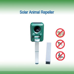 PESTEZE® Solar Ultrasonic Bird Repeller. Detects & Deters  Pest Birds like Woodpeckers, Pigeons, Crows, Ducks, Geese & Critters from Yards using Ultrasonic Sounds. Does not Harm Birds or People